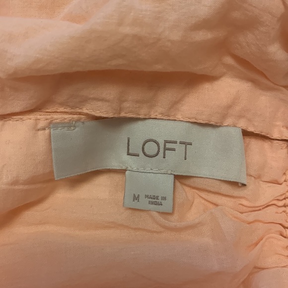 LOFT flounce halter maxi dress fully lined peach colour self tying belt medium - Picture 5 of 13